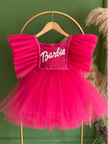 Barbie Konseptli Kız Çocuk Tütü Elbise