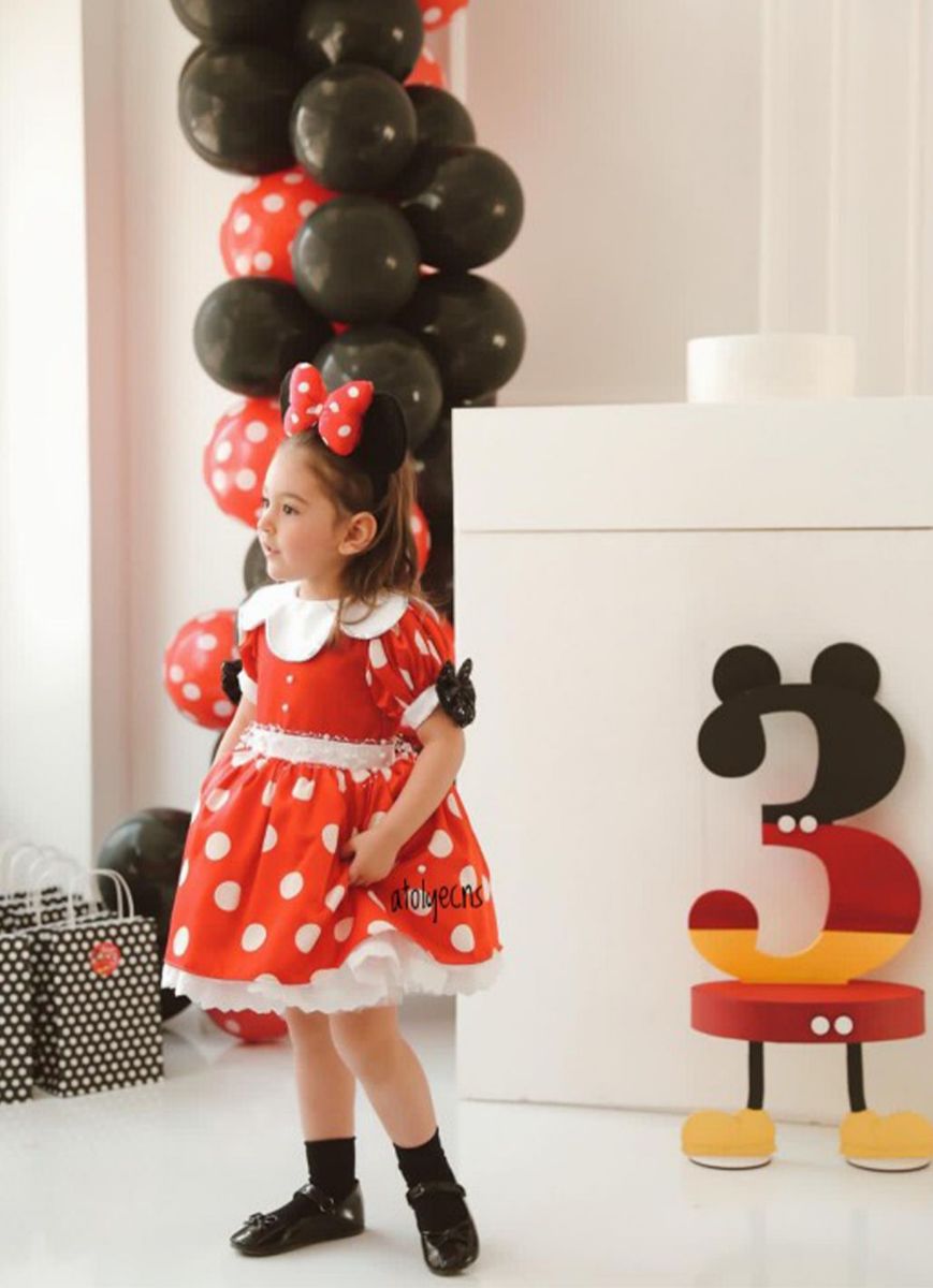 İNCİ DETAYLI MİNNİE MOUSE KOSTÜM resmi