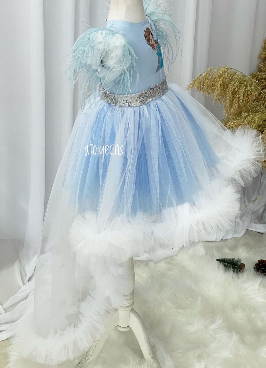 ELSA KONSEPTLİ KUYRUKLU TASARIM ELBİSE resmi